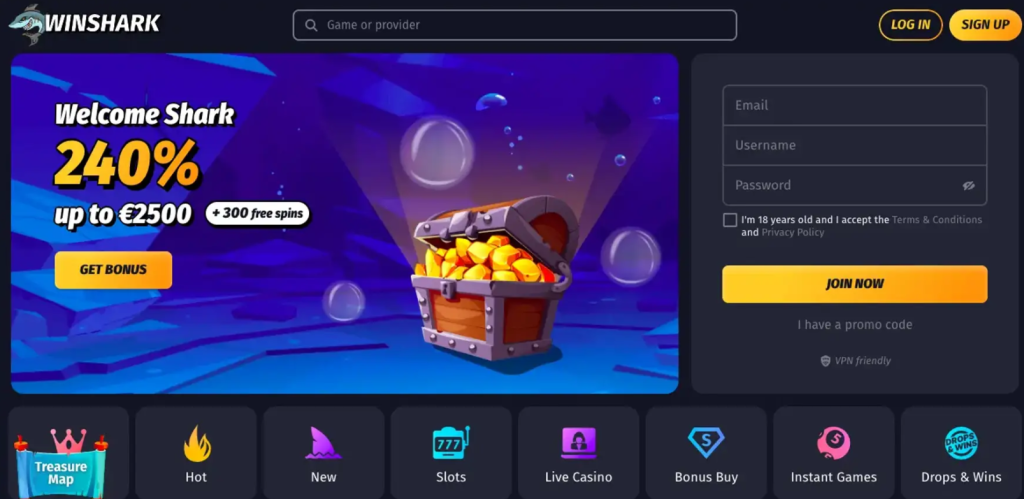Winshark Casino – odkryj nowe kasyno online z bonusem bez depozytu 2