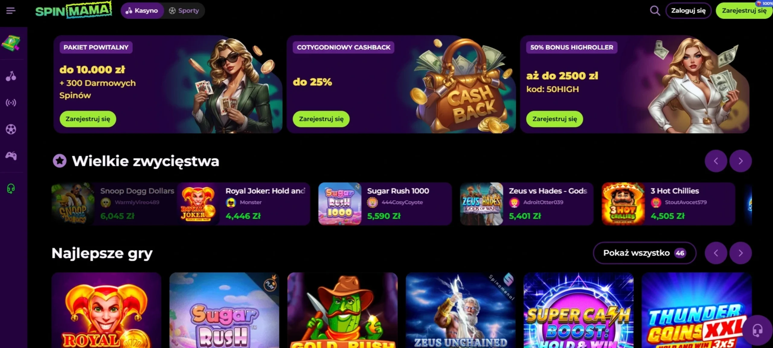 kasyno bonus bez depozytu