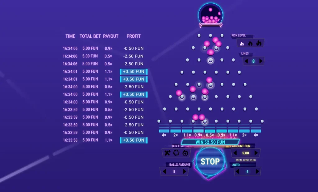Plinko 2 &ndash; dogłębna analiza arcade game BGaming pic3