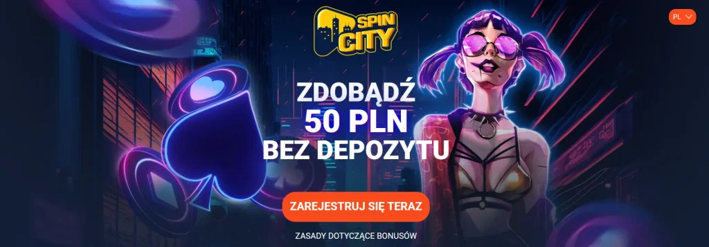 Bonus 50 zł bez depozytu za rejestrację w kasynie online 2026