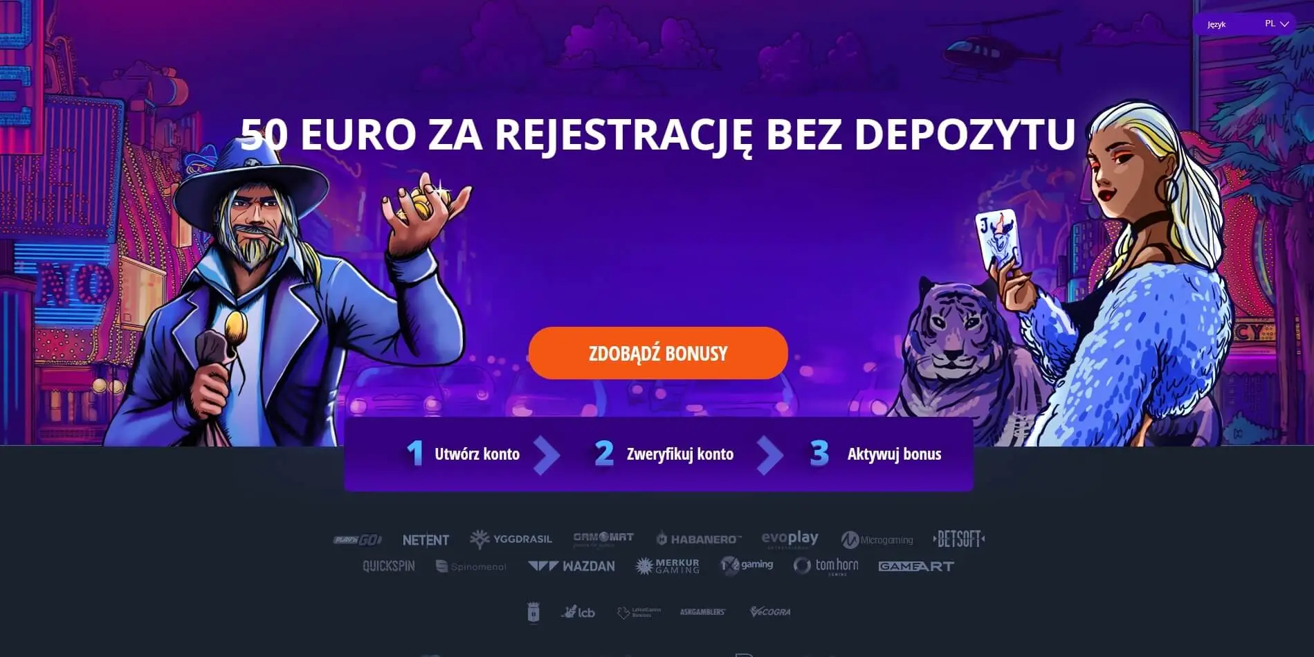 50 euro za rejestrację bez depozytu