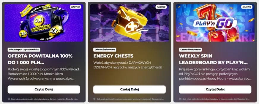 Energy Casino bonus bez depozytu