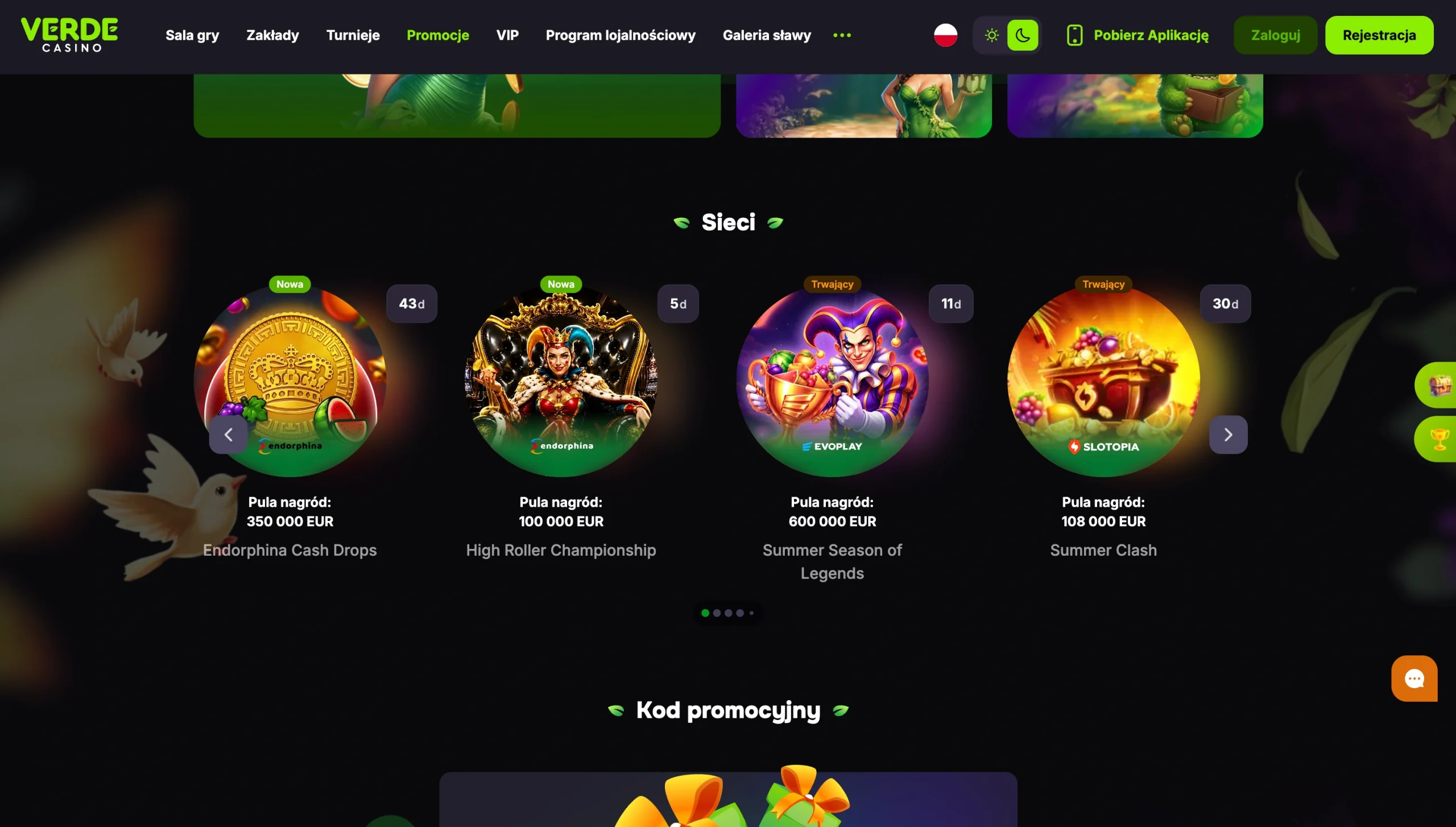 Verde Casino kod promocyjny