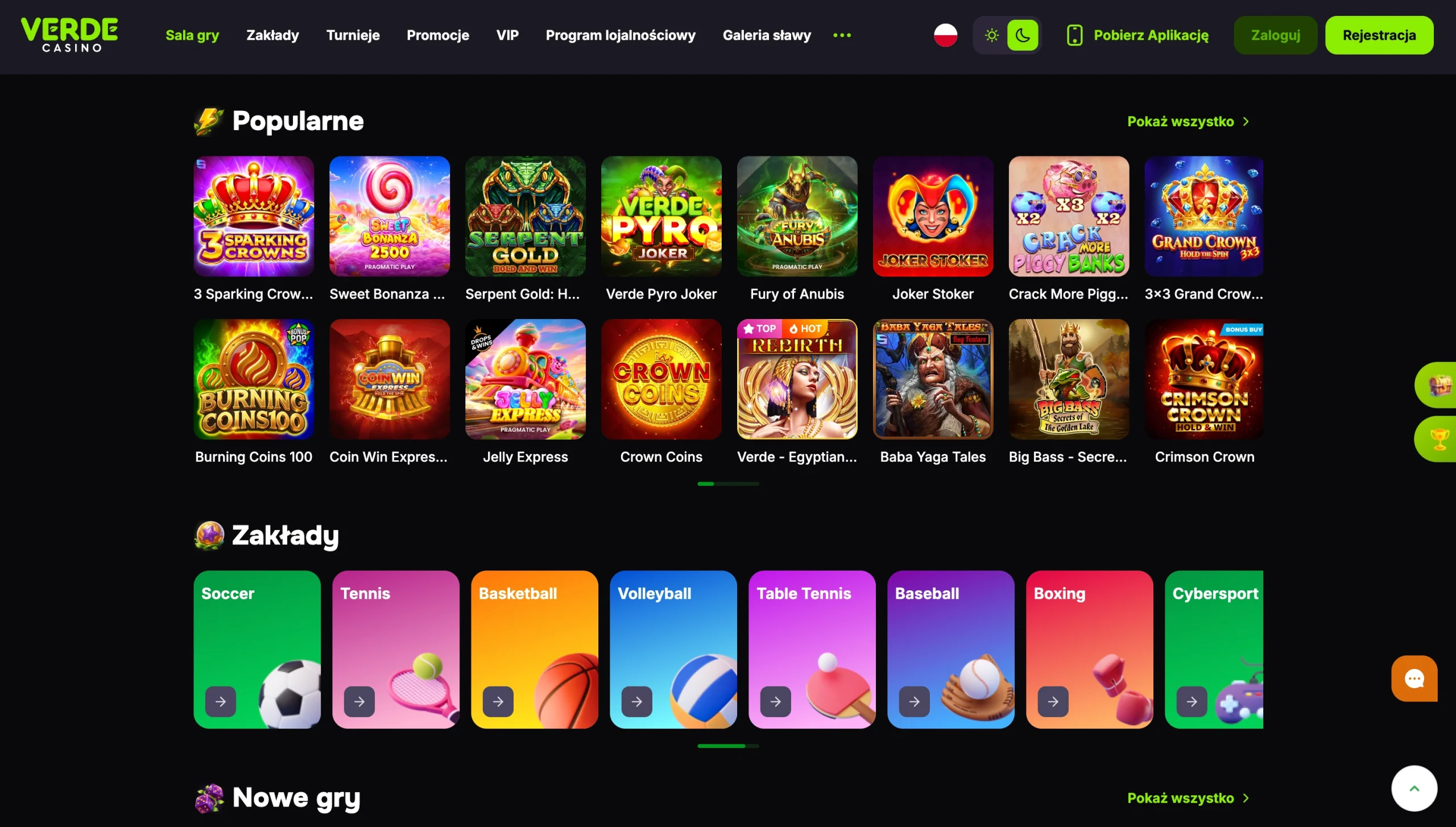 Verde Casino reload i cashback