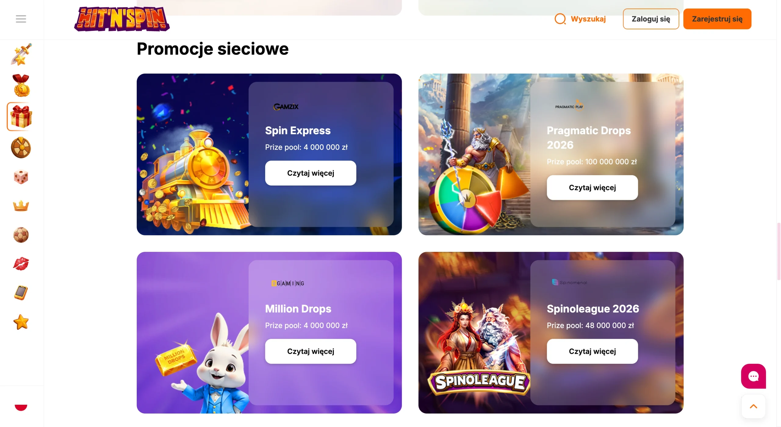 HitnSpin bonus bez depozytu, spiny za rejestrację na Big Bass Splash