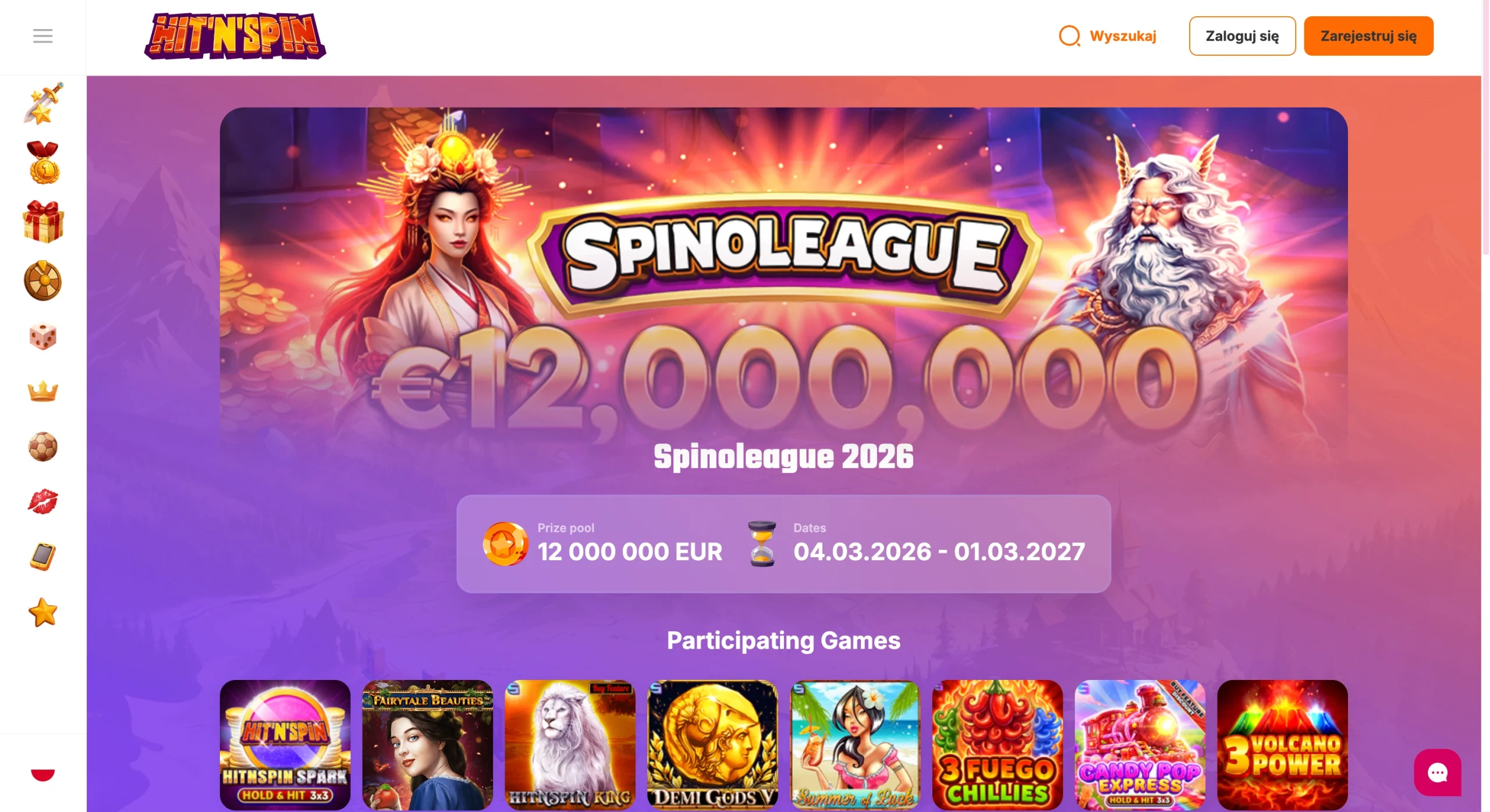 HitnSpin bonus powitalny, pakiety Thor, Lagertha, Freya i tygodniowy bonus