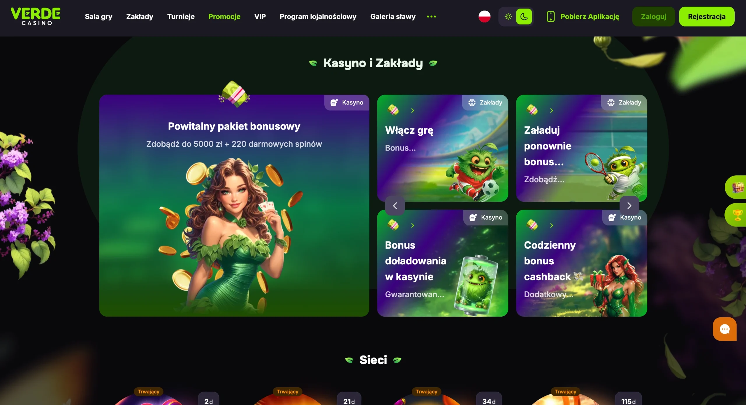 Verde Casino: 60 zł z najniższym wagerem