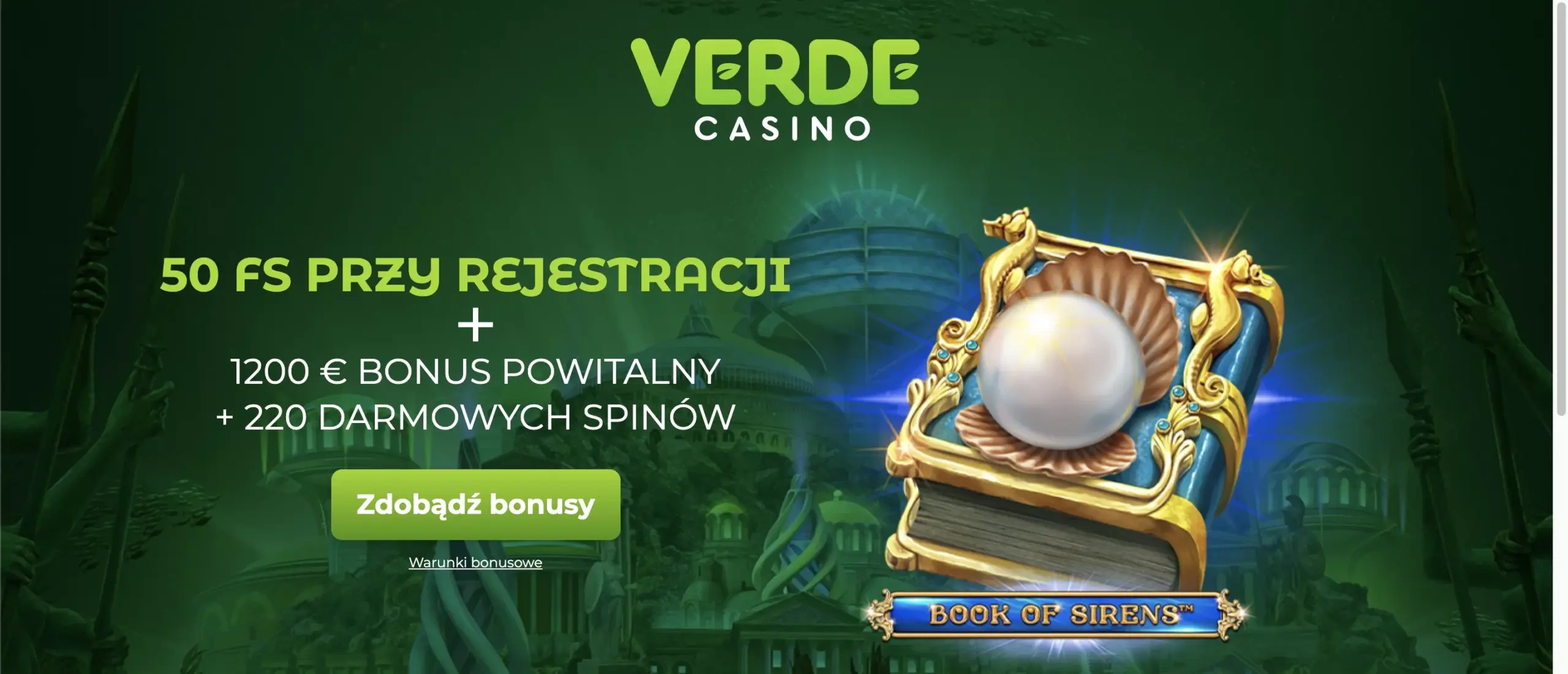 Verde Casino 50 spinów bez depozytu