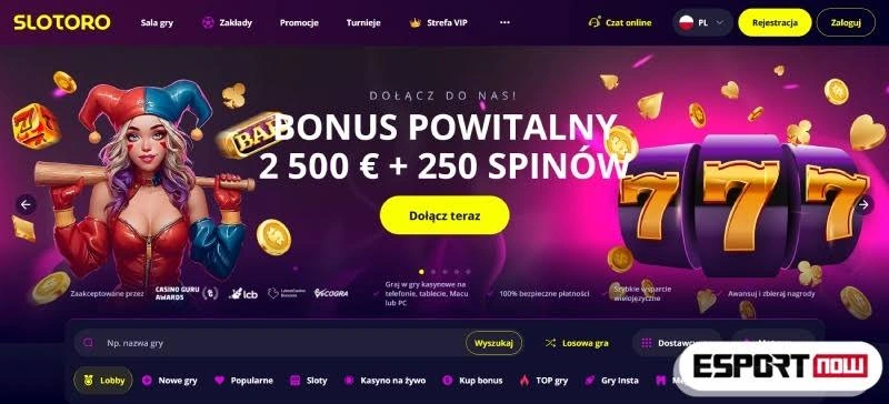 Slotoro bonus bez depozytu