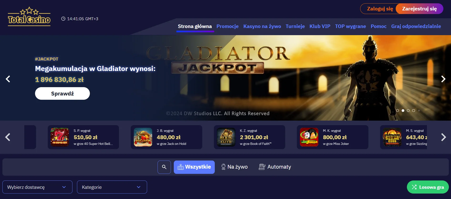 Automaty i gry w Total Casino — czym kasyno przyciąga