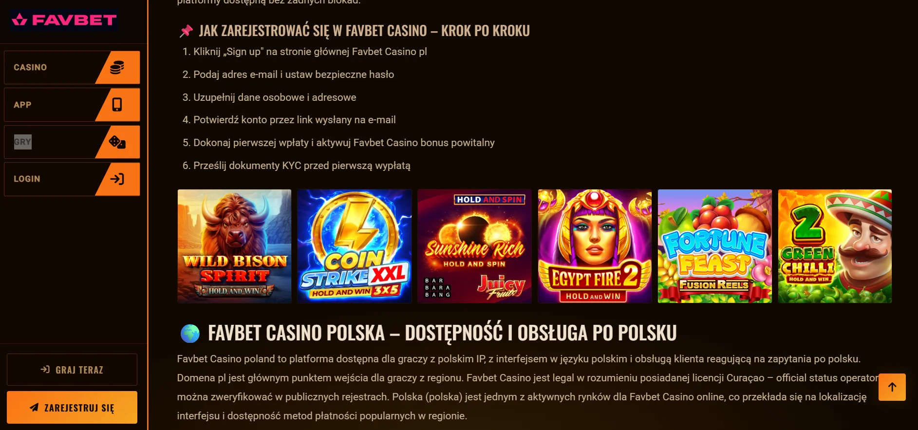 Jak wpłacać i wypłacać w FavBet Casino