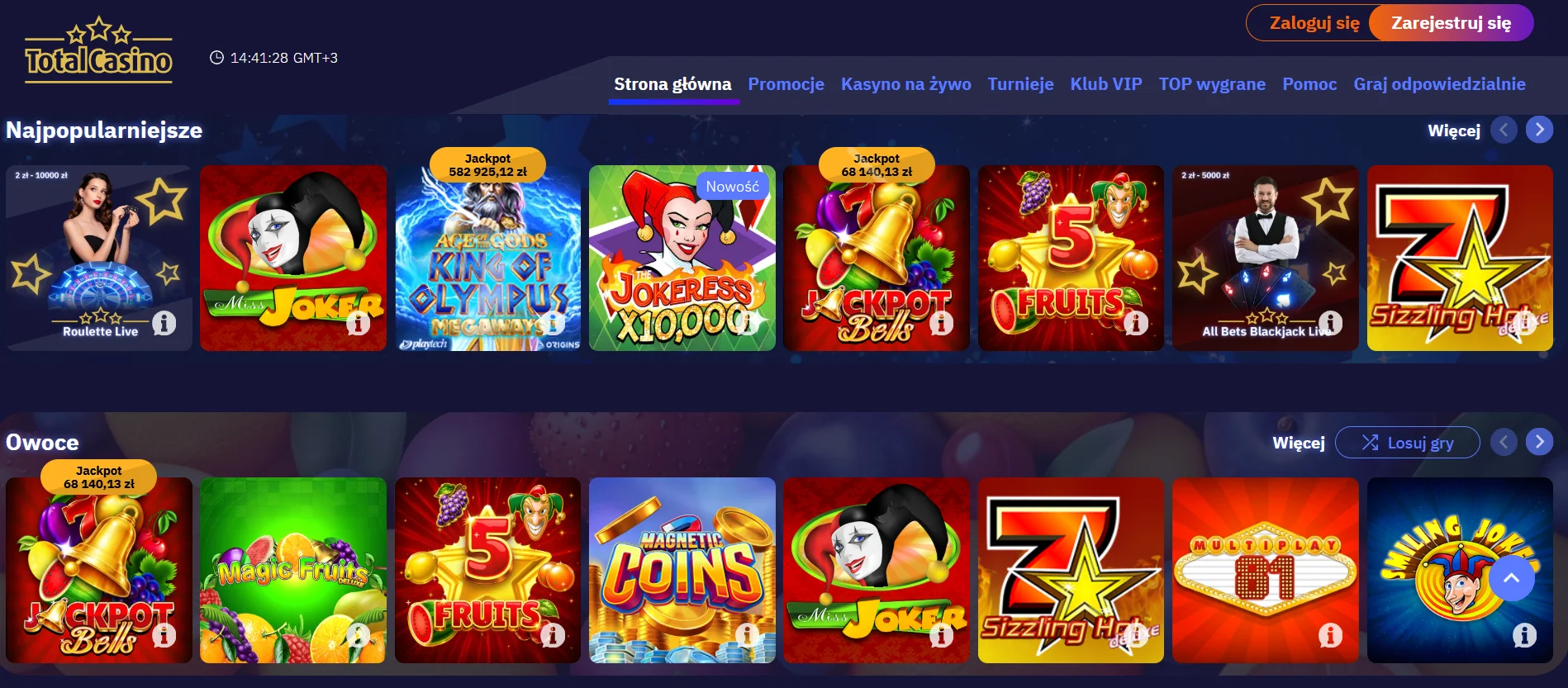 Total Casino na telefonie — aplikacja i wersja mobilna