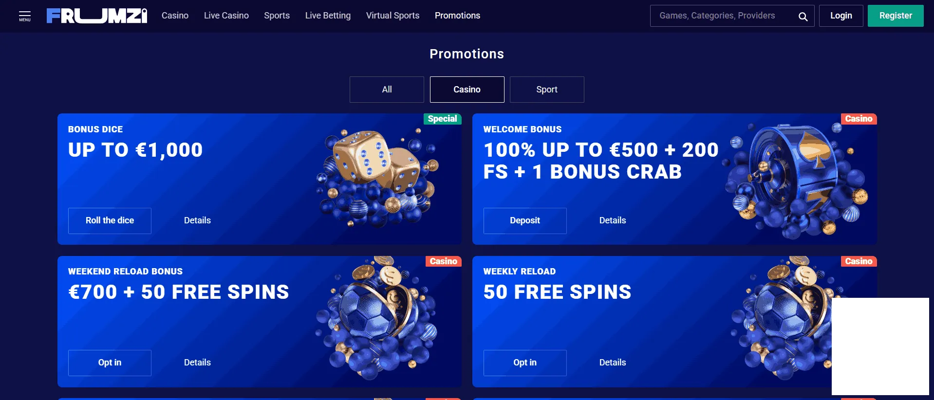 Frumzi casino no deposit, oferta partnerska