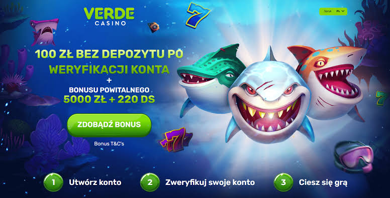 Verde Casino, 100 zł bez depozytu z wagerem x3